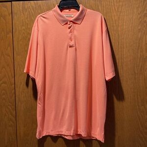 Men’s Jamaica Jaxx coral colored short sleeve polo shirt. Size XL